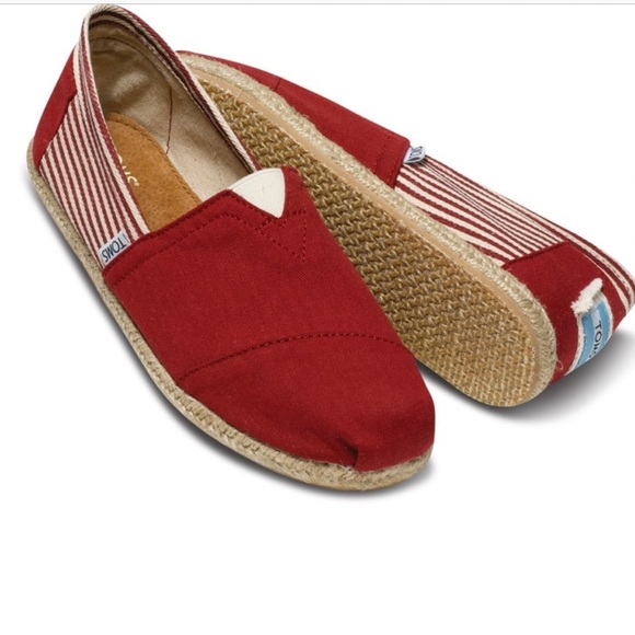 Toms Shoes | Red Striped Toms | Color: Red/White | Size: 6.5 | Vivianviii's Closet
